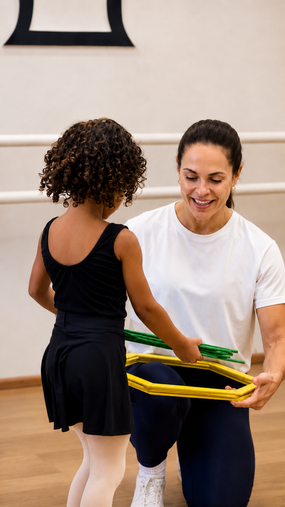 Luciene com aluna do Ballet Corpus